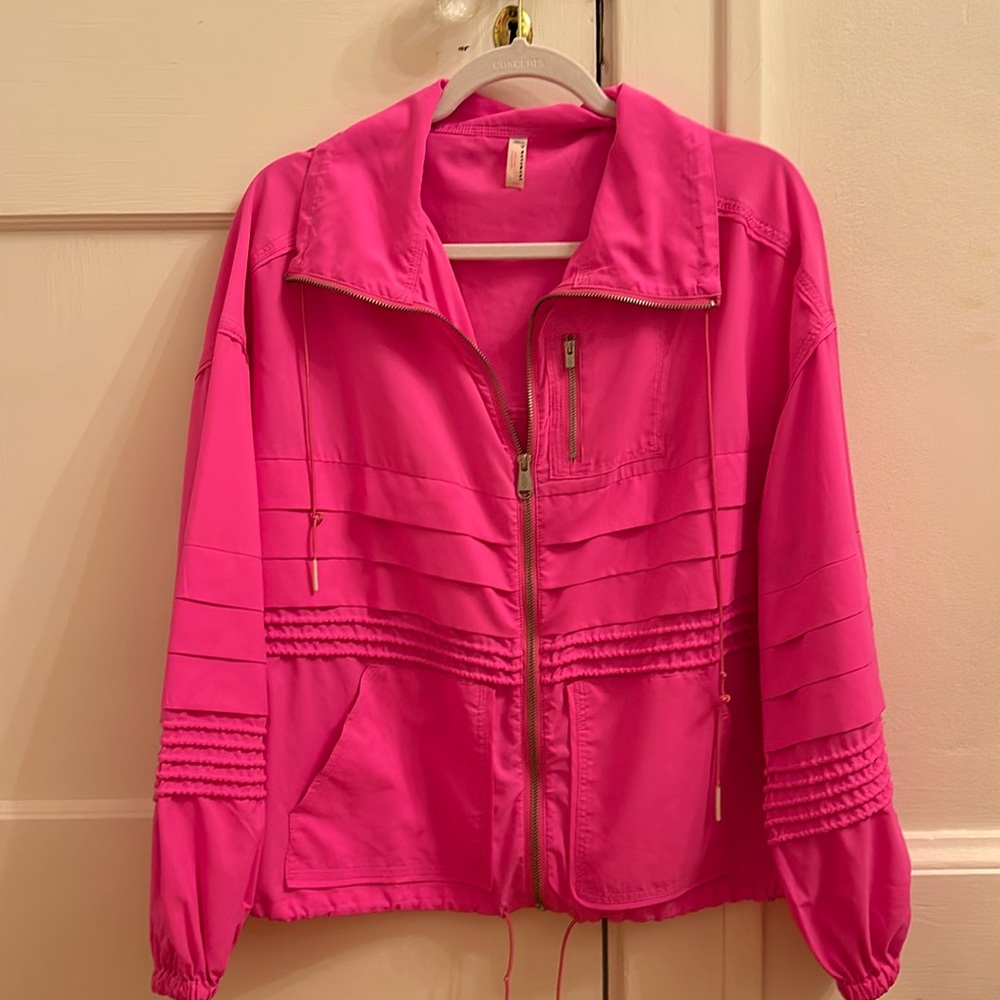 free people light weight zip up